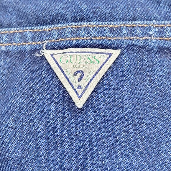Guess Pascal 075 Jean Men 32x30 Blue Double Button Loose Tapered Vtg Made in USA - Picture 4 of 12